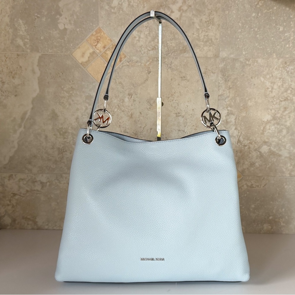 Michael Kors Christina LG Shoulder Bag Pale Ocean